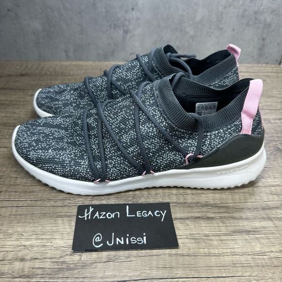 Adidas~Women's~Ultimafusion Slip-On Laced~Pink/Gray Marled Athletic Shoes~ Size - Picture 1 of 7